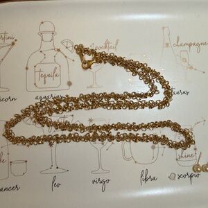 OTC ITALY gold vermeil fancy chainmail byzantine circles link chain necklace 24”